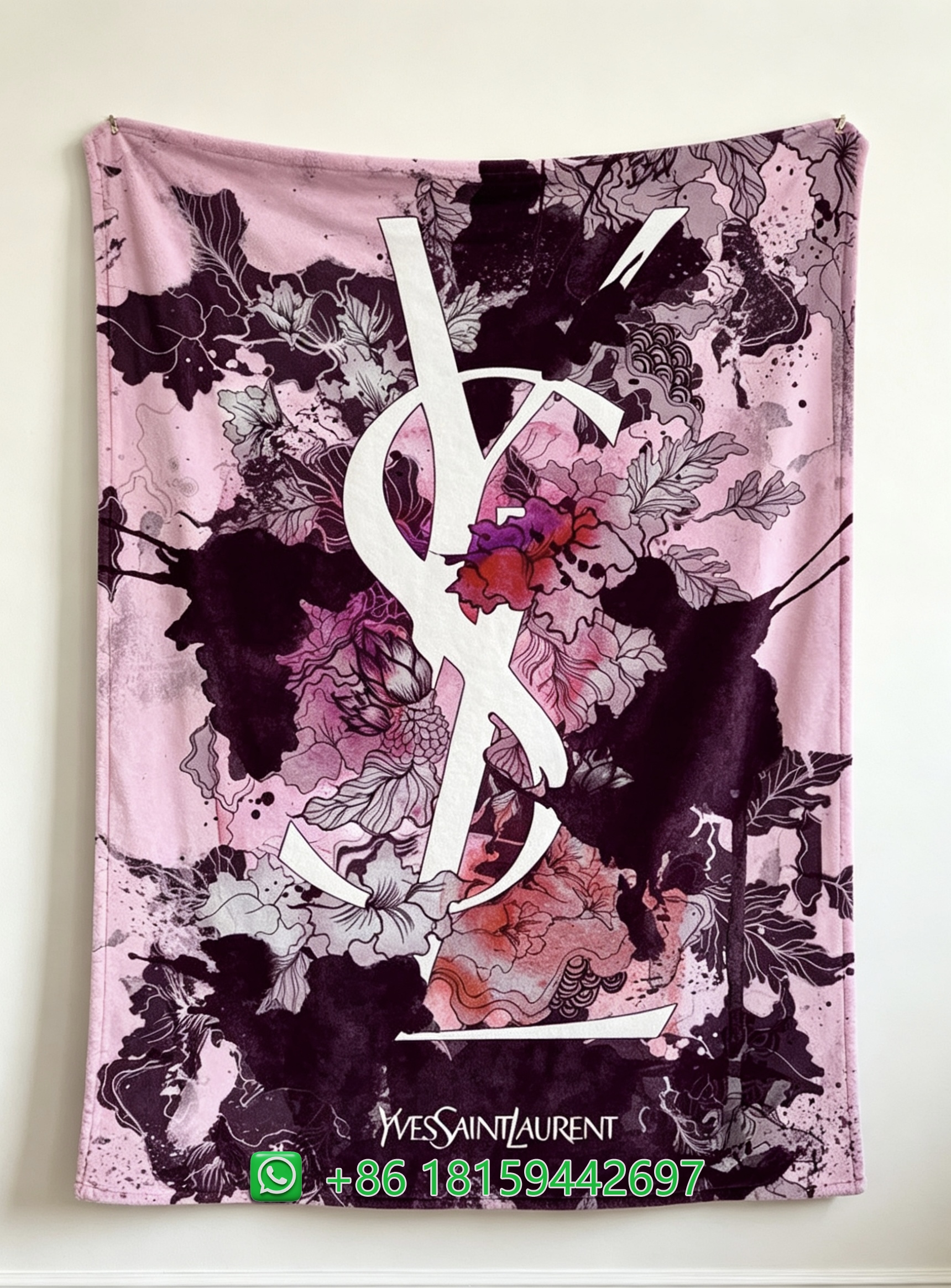 Yves Saint Laurent Throw Blankets